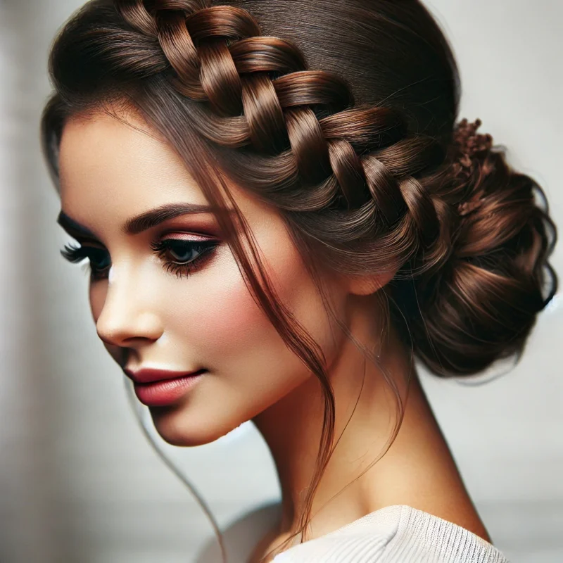 recogido bajo con trenzas